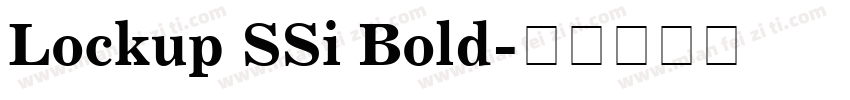 Lockup SSi Bold字体转换